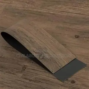 Lvt Self Sticking Tile. Striped Brown