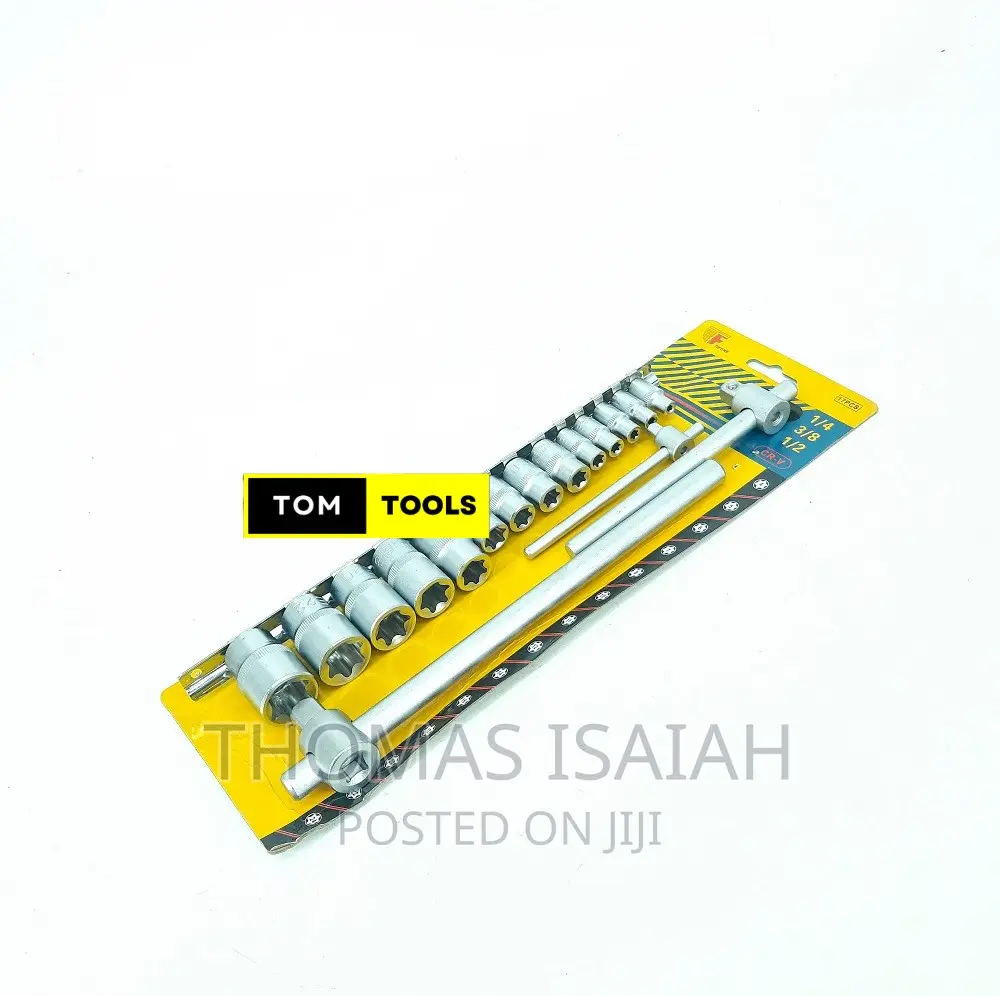 17PCS E Socket Torx Star Socket Set E4 to E24