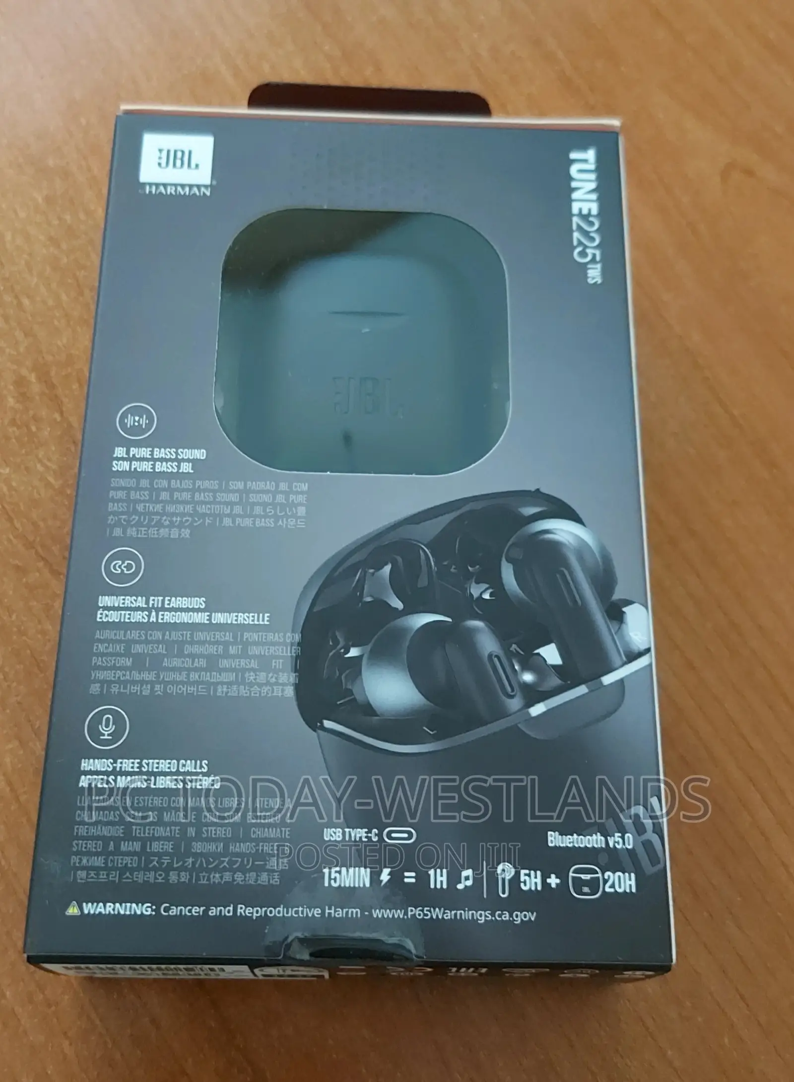JBL Tune 225TWS True Wireless Earbud Headphones