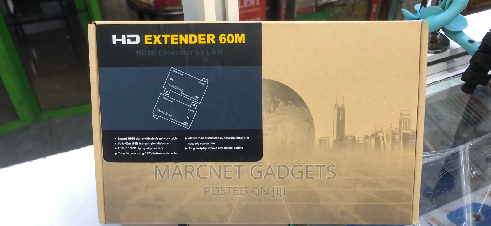 Hdmi Extender by Lan Full HD 60m Over Single Lan