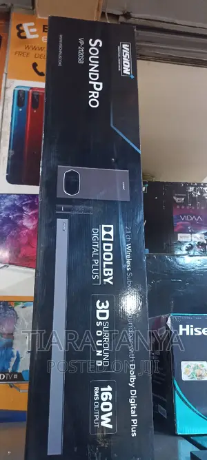 Vision Sound Bar 160W, 2.1CH, Bluetooth,