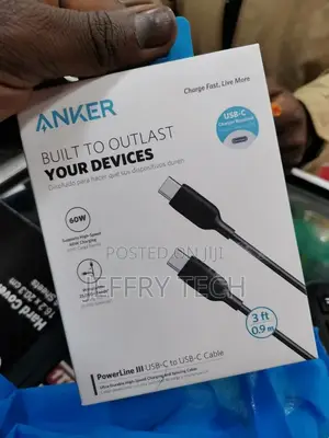 Anker 322 USB-C to USB-C 60W Cable (3ft) Nylon Braided – A81
