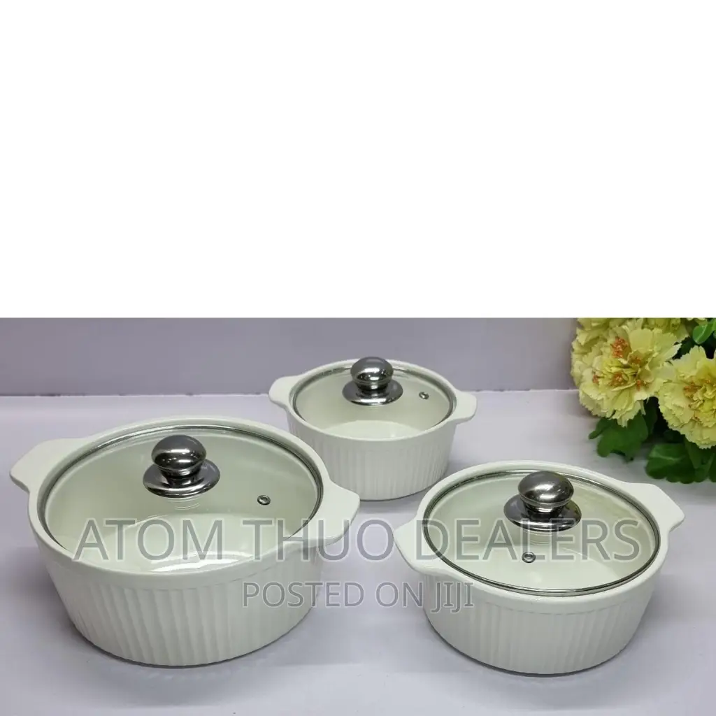 High Quality 3 in 1 Ceramic Soup Pots
