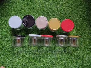 A Set Of 100 Glass/Spice Jars 330ml With Sealable Metal Lids