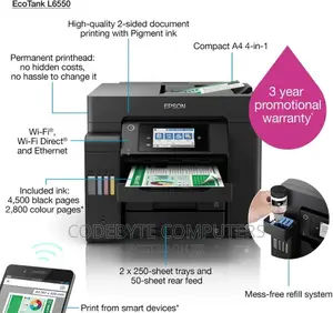 Epson L6550 Wireless Wifi All-in-one Printer L6560!! L6550