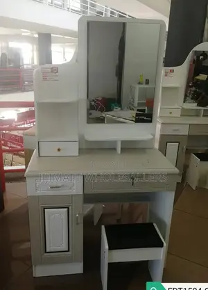 Modern Dressing Table With Fixed Mirror Available