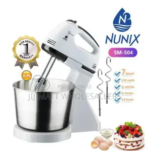 Nunix Hand Mixer With 2 LTR Stainless Steel Bowl Available
