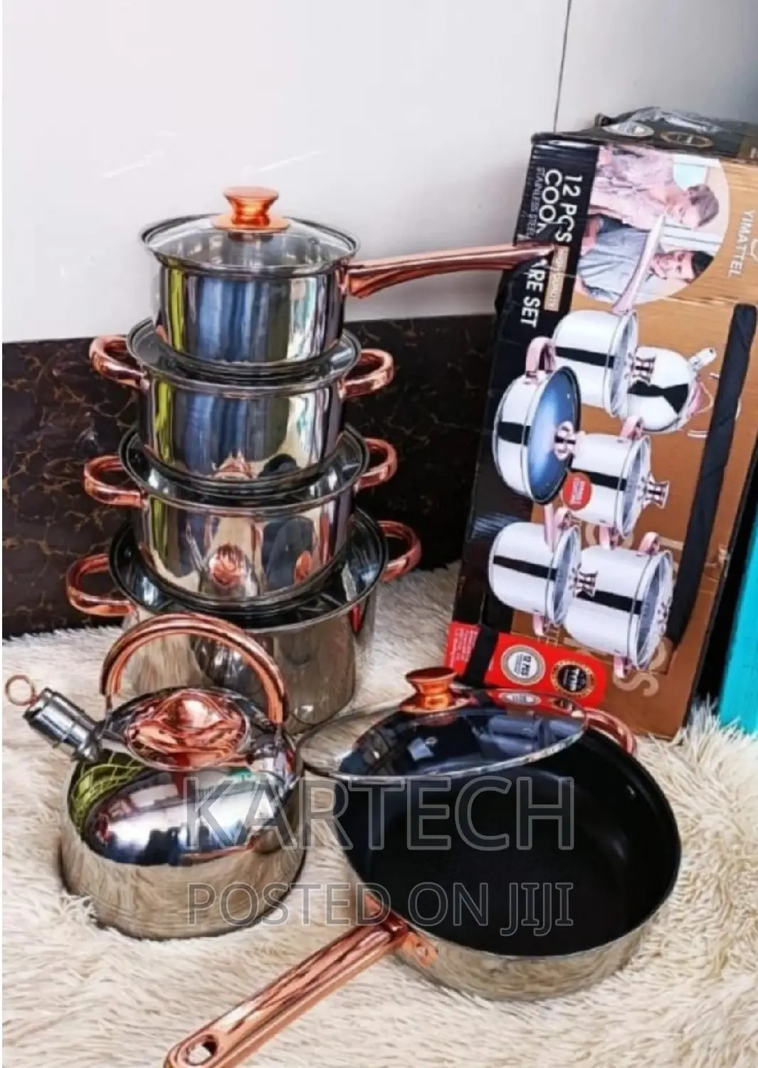 12 PCS Yiamitei Stainless Cookware Set