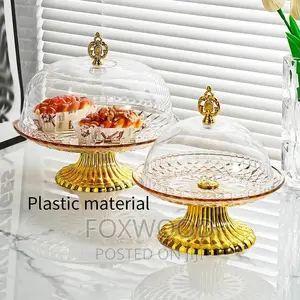 Pastry/Food Transparent Tray With Cover 
Size -30cm
