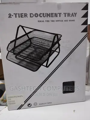 2-Tier Document Tray Metallic