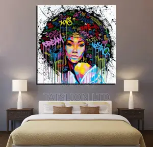 Wall Art Lady Hair Canvas