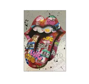 Tongue Canvas Wall