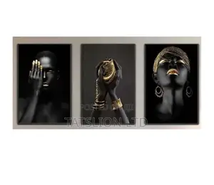 African Beauty Canvas Wall Art 3 PCS