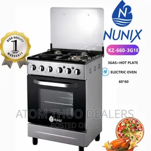 Nunix Cooker 3G+1E.Electric Oven 60*60 Cm