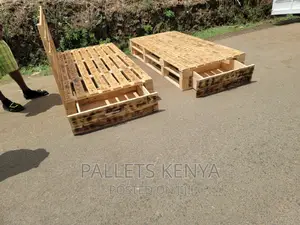 Pallet Bed- 6*6 With Drawers Pallet Bed.(#015ES)