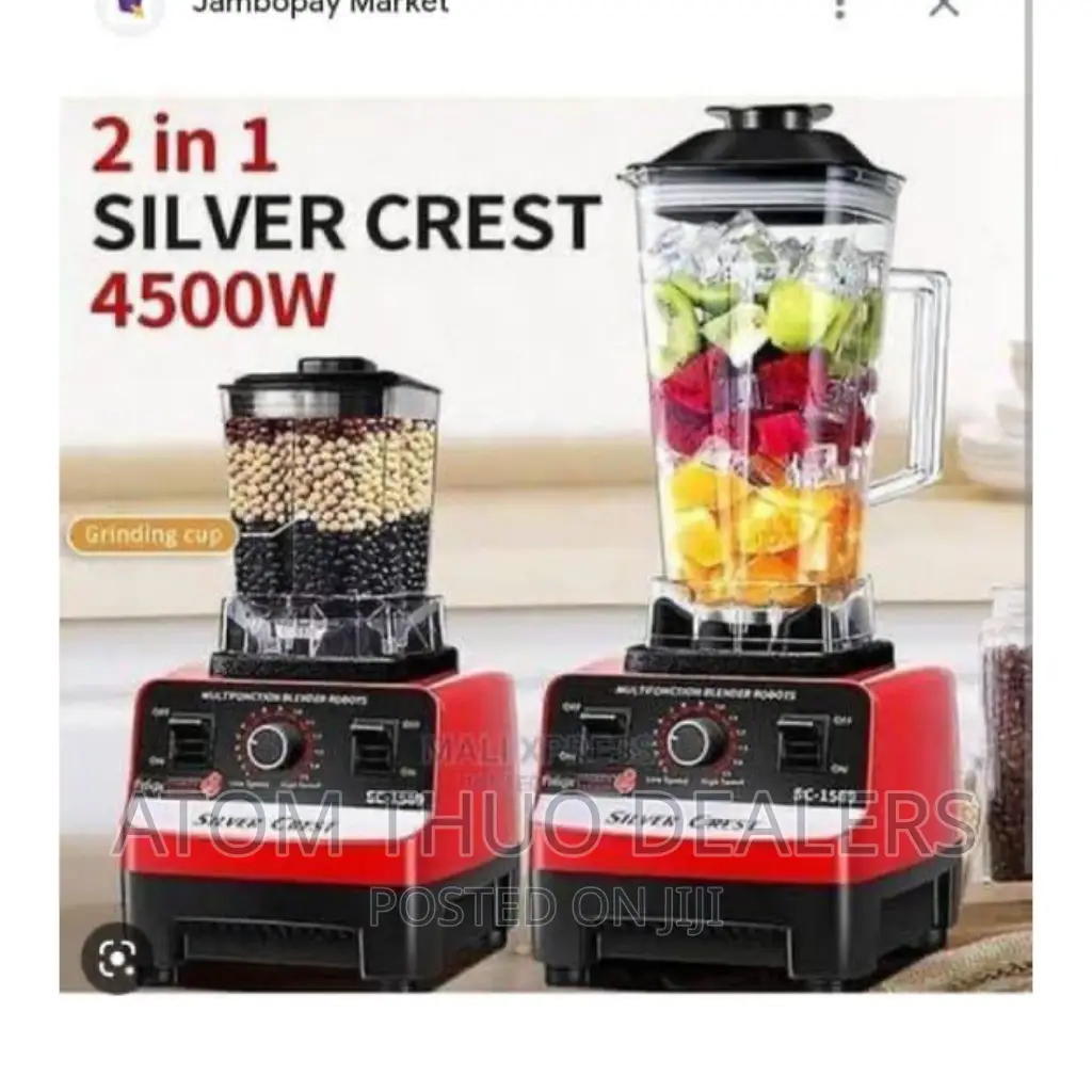 2 in 1 Jug Silver Crest Blender
