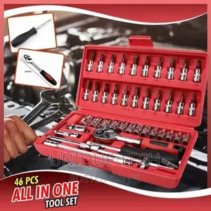 46 Pcs Set Wrench Batch Head Ratchet Pawl Socket Spanner