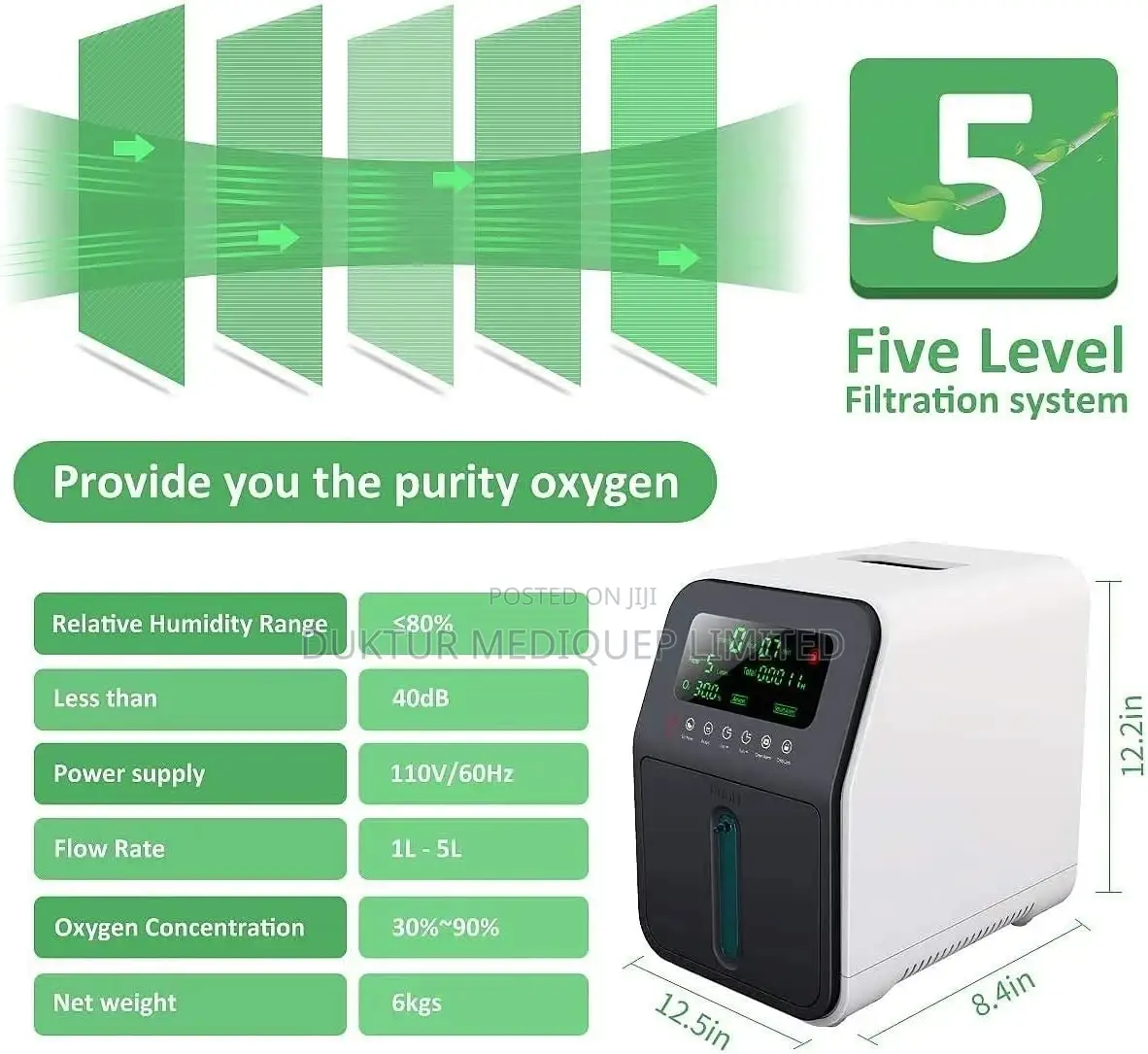 Lightweight 7l Oxygen Concentrator