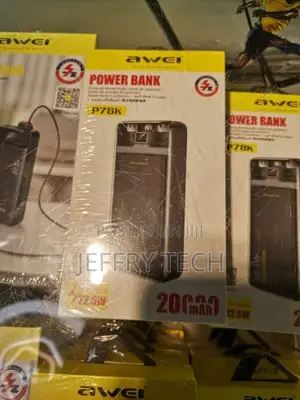 External Battery 10000mah Awei P78K Black Wireless Charging