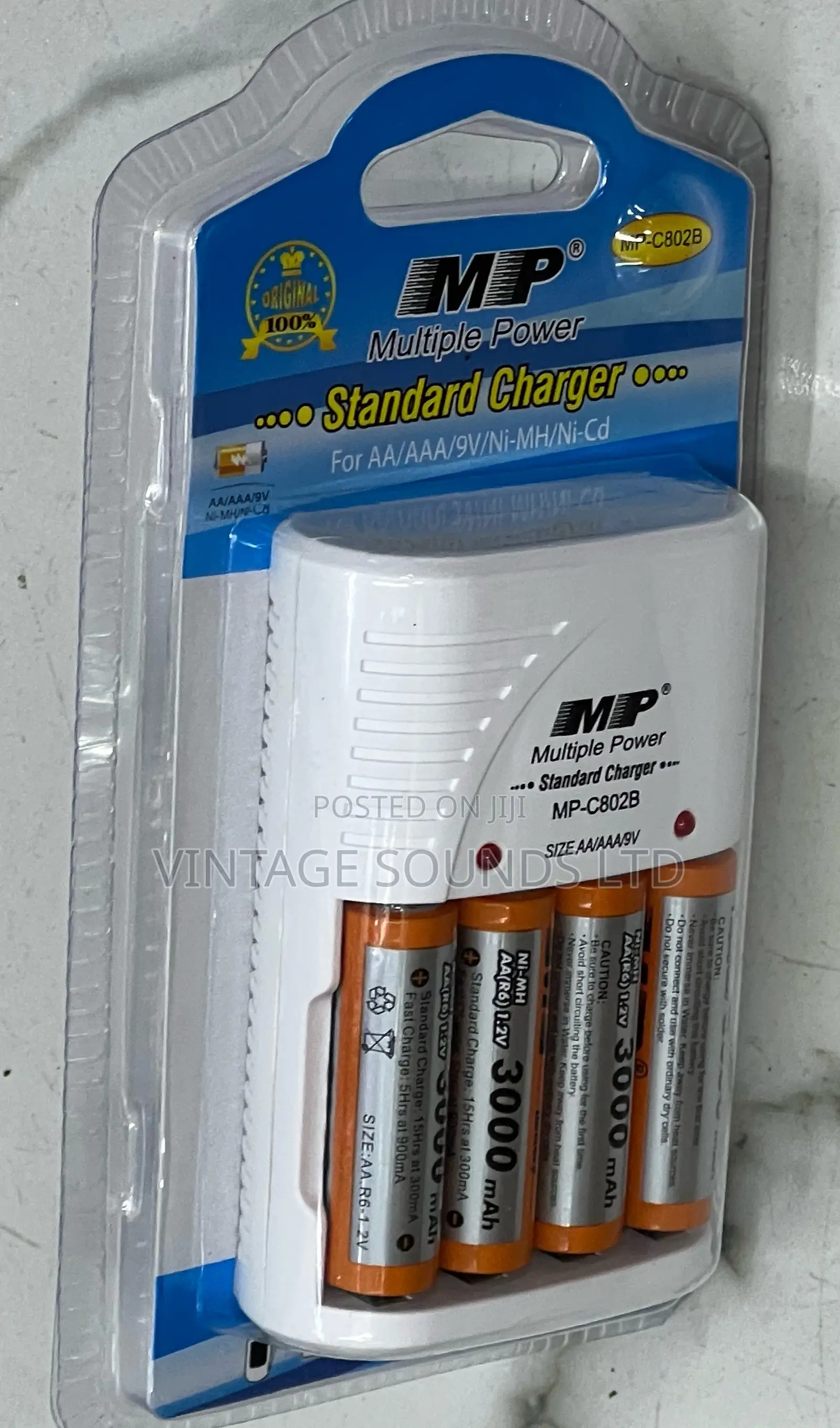 MP Multiple Power Standard Charger With 4 Aa Batteries