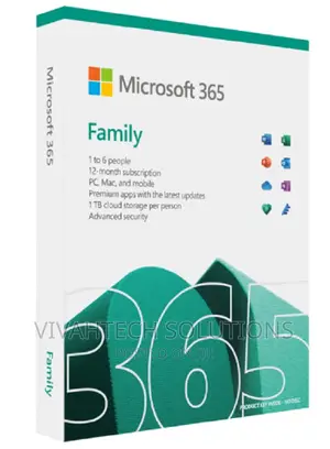 Microsoft Office 365 Family - 1 Year Media Less (ESD) Upt T
