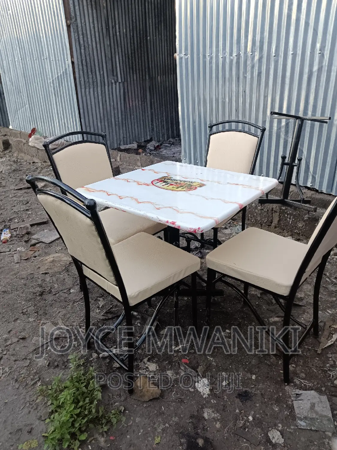 Restaurant Set of Balls Chairs and a Squre Table.
