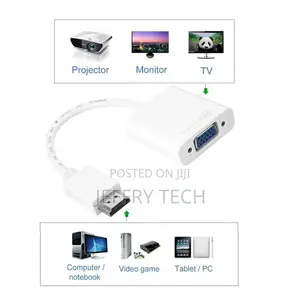 HDMI Transfer to VGA Connection Adapter Stainless Steel Head
