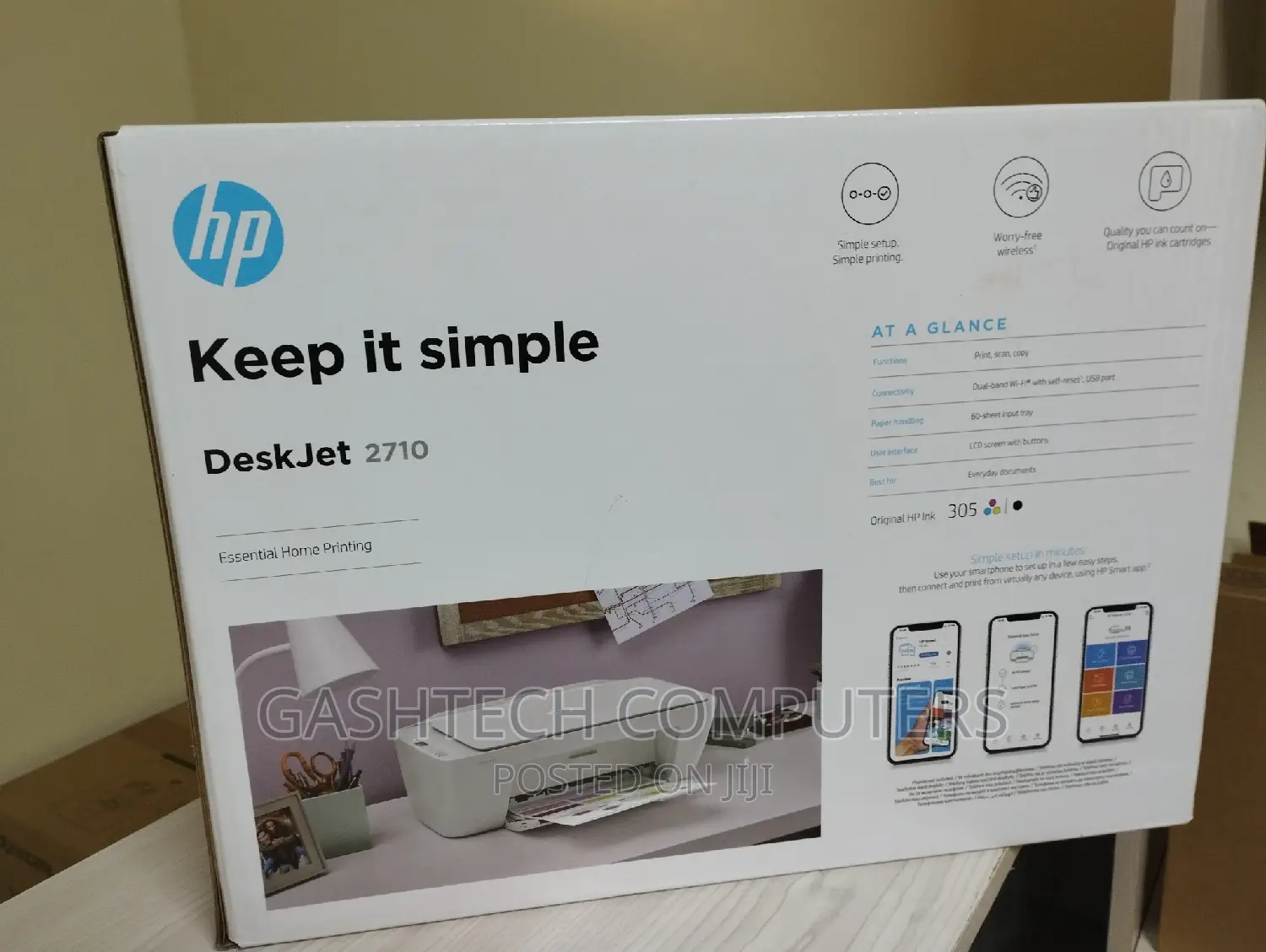 HP Deskjet 2710 Printer, Wireless, Print, Copy Scan