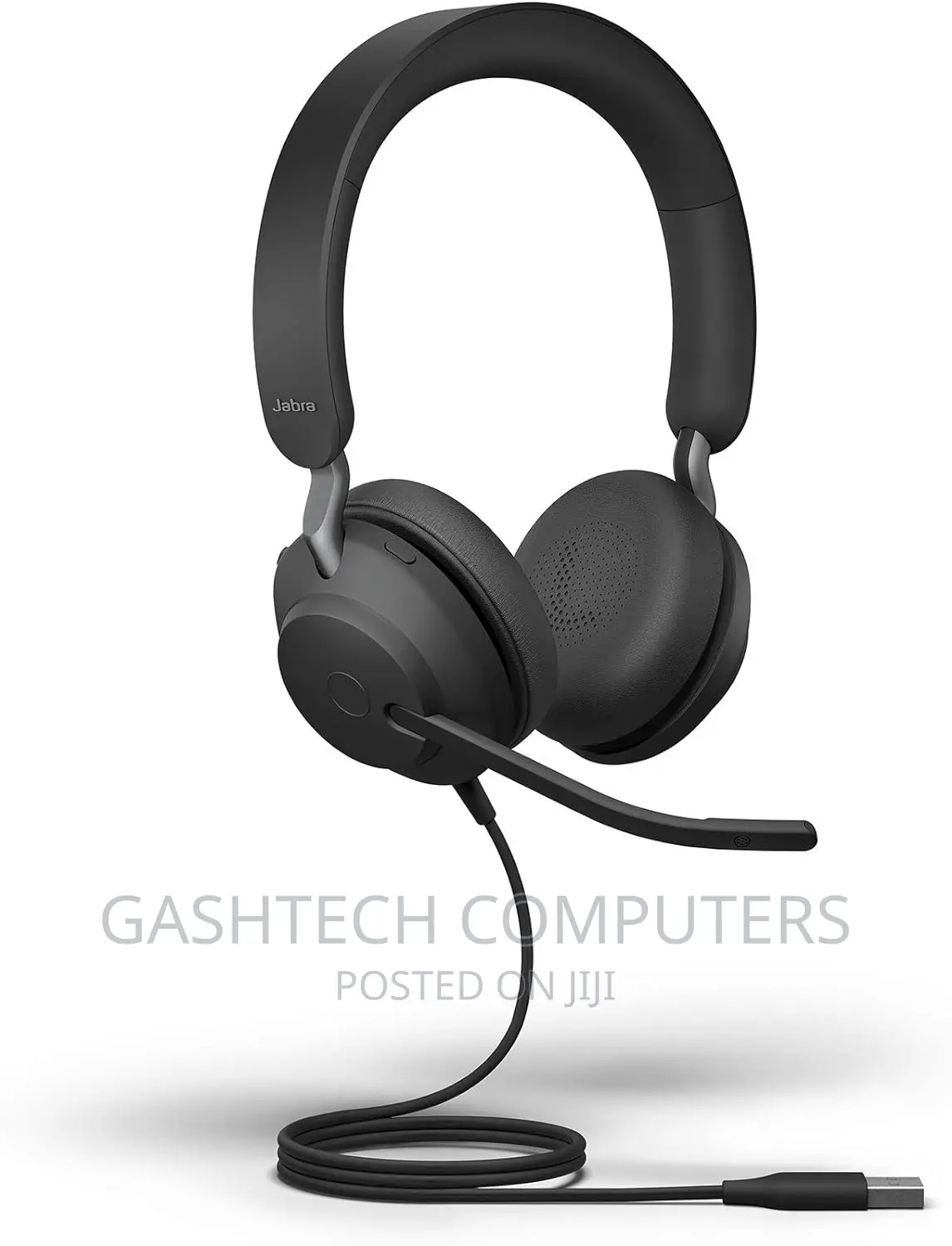 Jabra Evolve2 40 Stereo Wired on-Ear Headset Black Usb-C