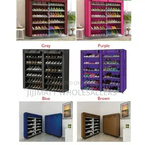 36 Pair Double Column Shoe Racks