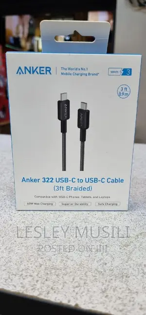 Anker 322 USB-C to Lightning Cable (3ft) Nylon Braided –