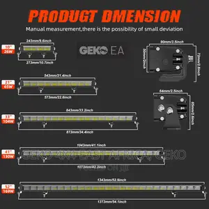 52” Frameless 169W 18500lm Bar With Amber White DRL