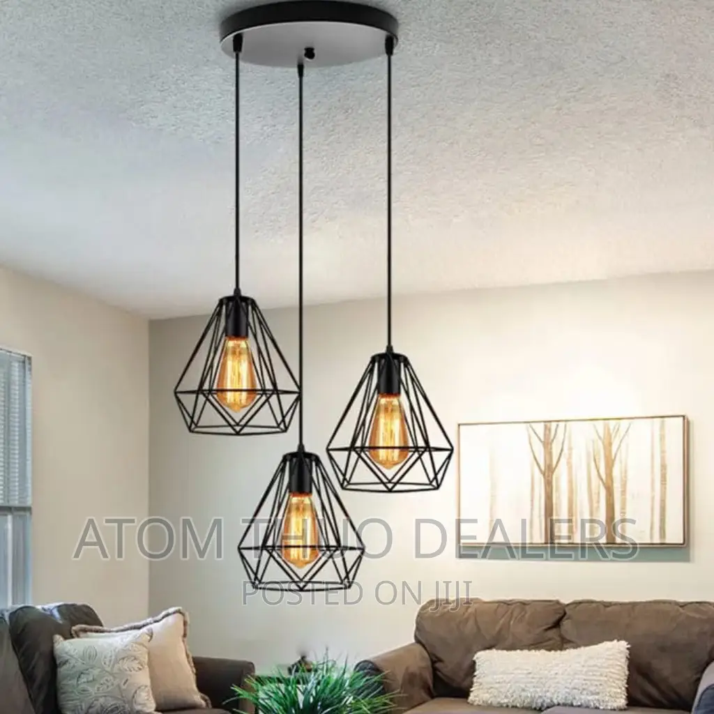 Elegance Black Pendant Light With Lamp Available