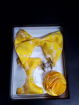 Yellow Butterfly Bowtie
