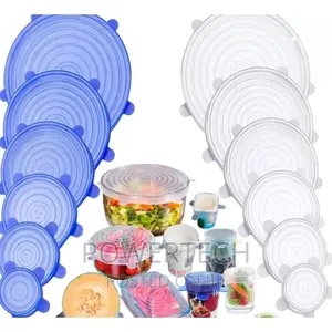 6-pack Silicone Stretch Lids Cover For Bowl,Pots,Jars