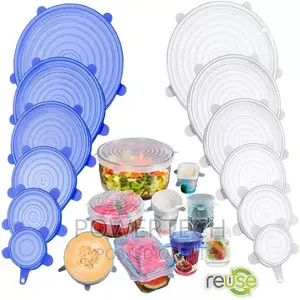 6-Pack Silicone Stretch Lids Cover for Bowl,Pots,Jars"