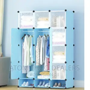 Plastic Wardrobe Blue in Colour