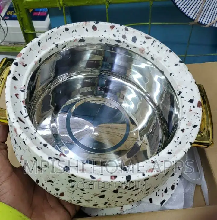 3pcs Hot Pot White Terrazzo