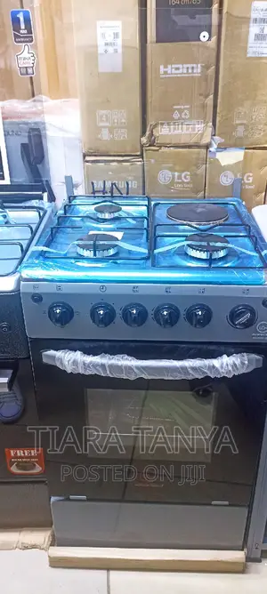 Eurochef EG55-3G +1electric Plate Standing Gas Cooker Silver