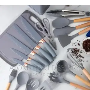19 PCS Silicon Spoons Grey in Colour