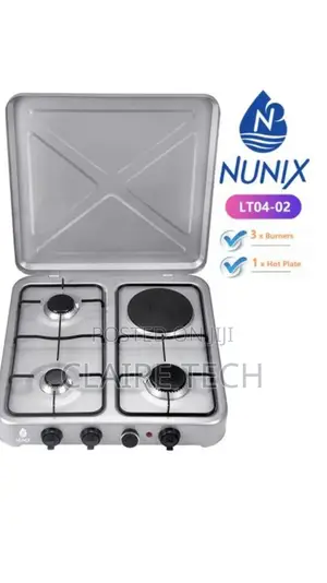 Nunix Gas Stove 3gas 1electric 50*55 Auto Ignition