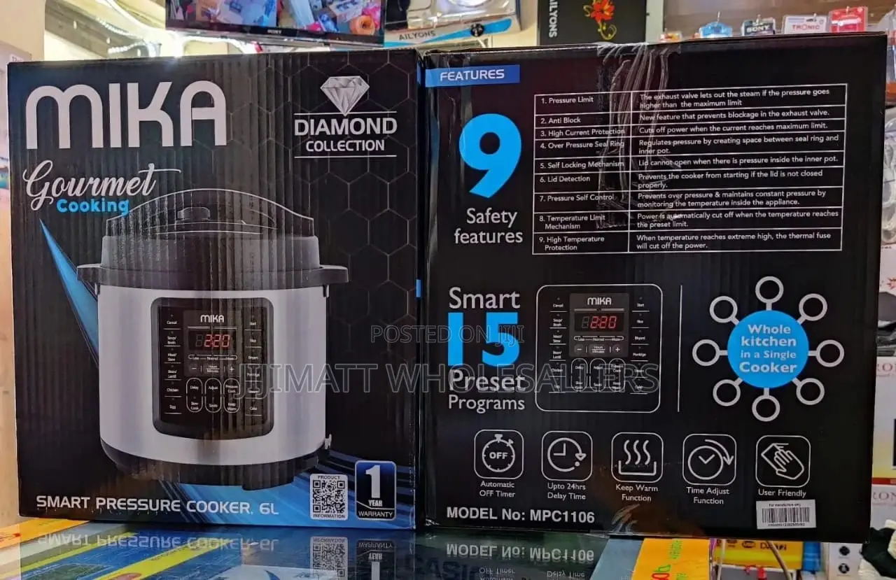 *Mika 6litres Electric Pressure Cooker