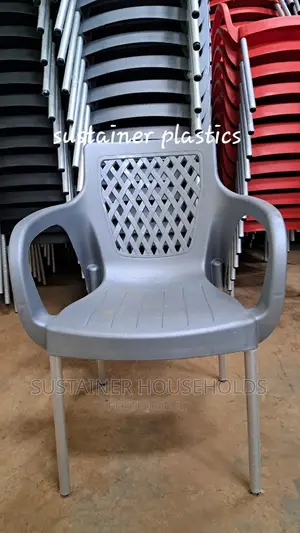 Plastics Chairs With Metal Tubing Legs