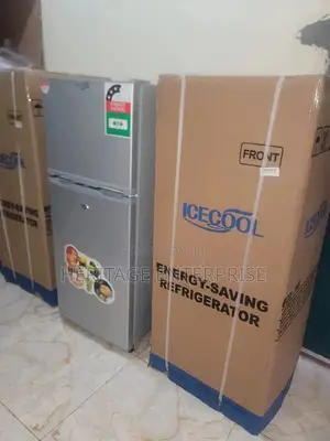 Fridge ICECOOL 118L Double Doors Fridge and Freezer Saving