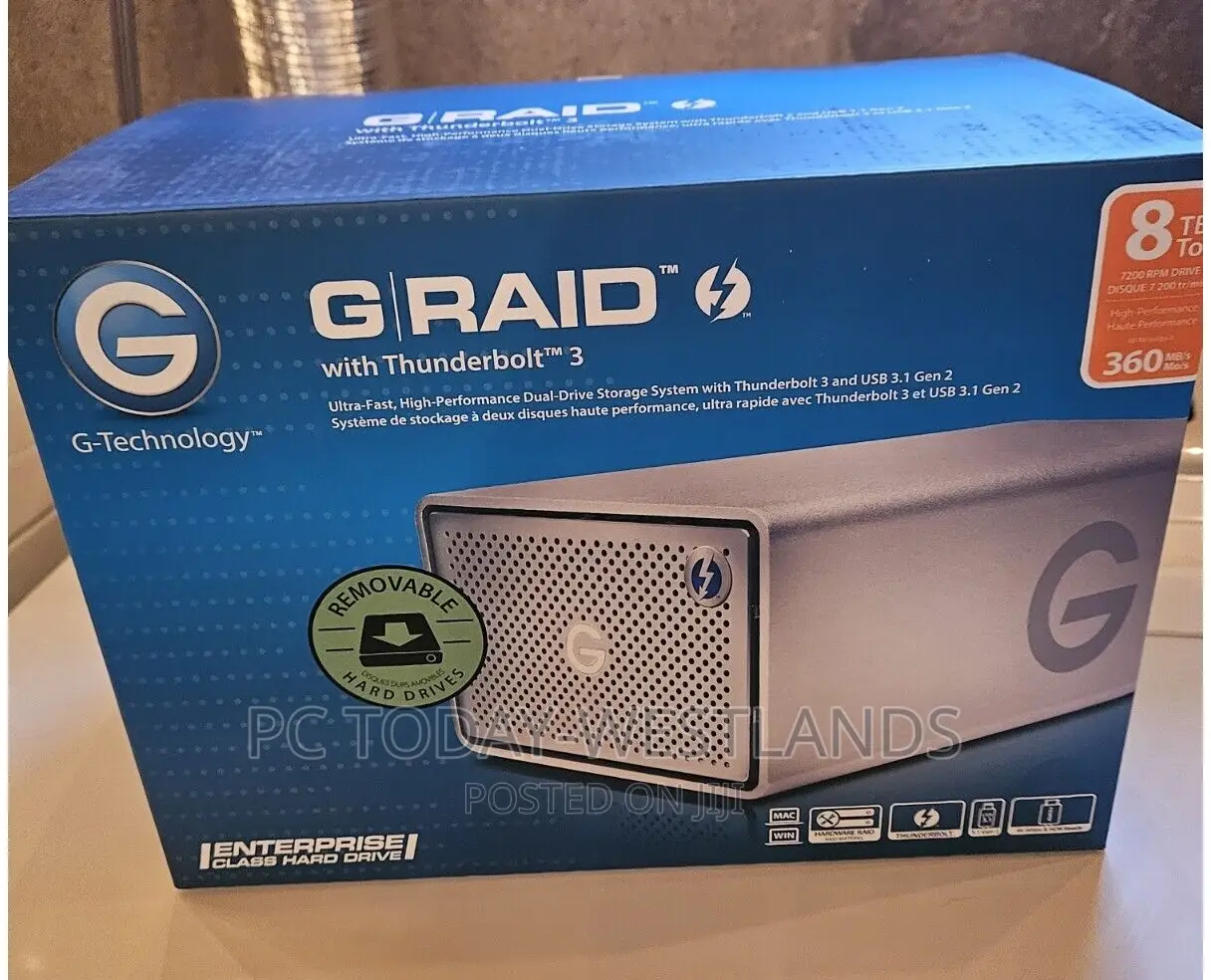 G-Technology 8tb G-Raid With Thunderbolt 3, Usb-C 3.1 Hdmi