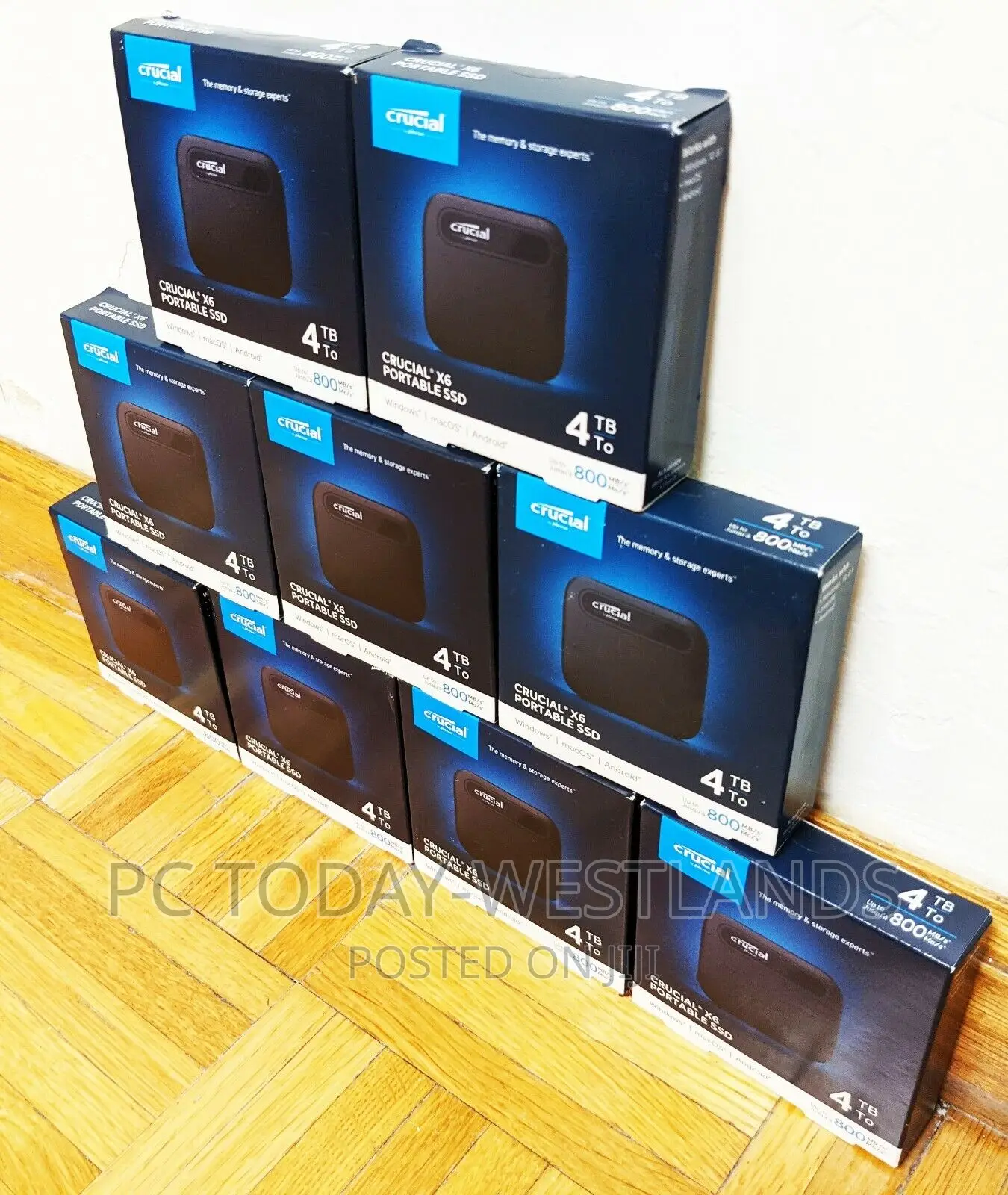 Crucial X6 4tb Portable Ssd Up To 800 Mb/S Usb 3.2 Pc/Mac