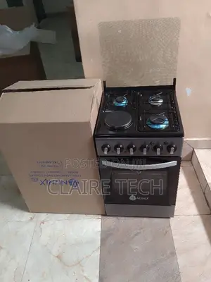 Cooker! Nunix 50*55 3gas 1electric Free Standing Cooker
