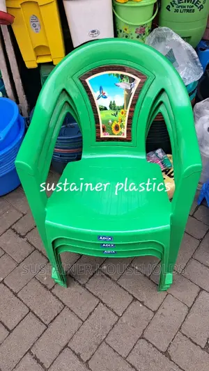 Flower Adix Plastic Chairs (Green)