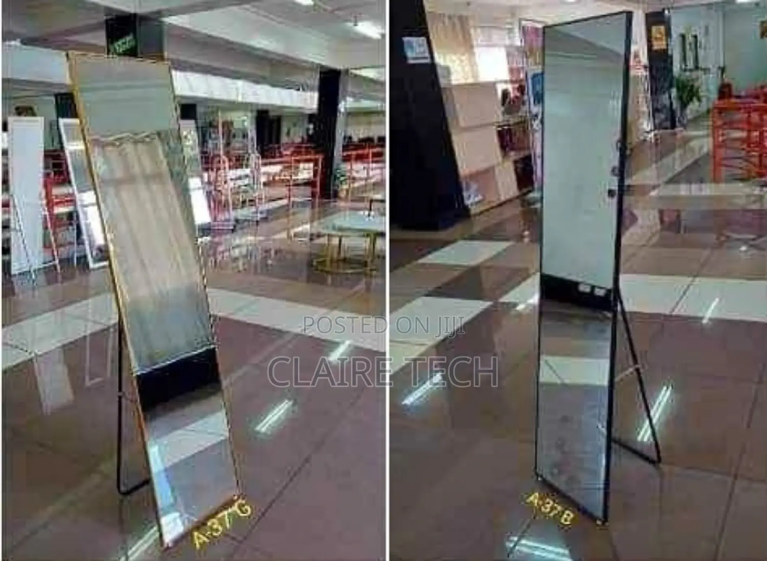 Executive Dressing Mirror a-37 Self Standing(Golden/Black)