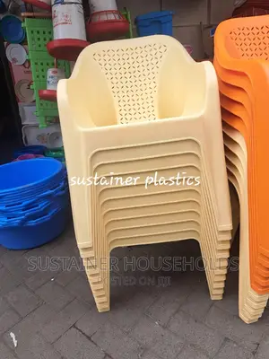 Cream Skyplast Plastic Chairs